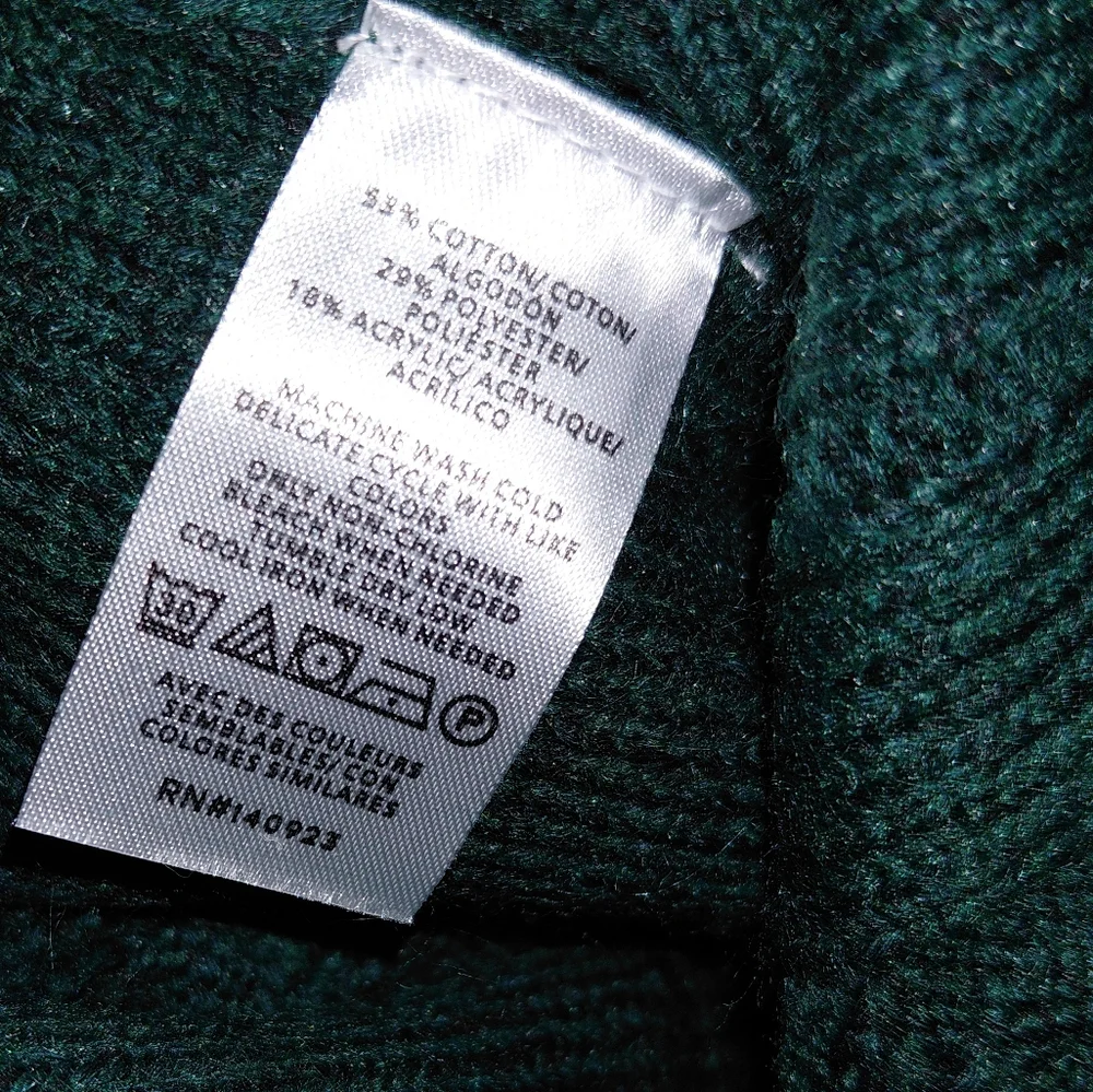 LOFT Green Bobble Knit Ruffle Hem Sweater | Size Large | NWT